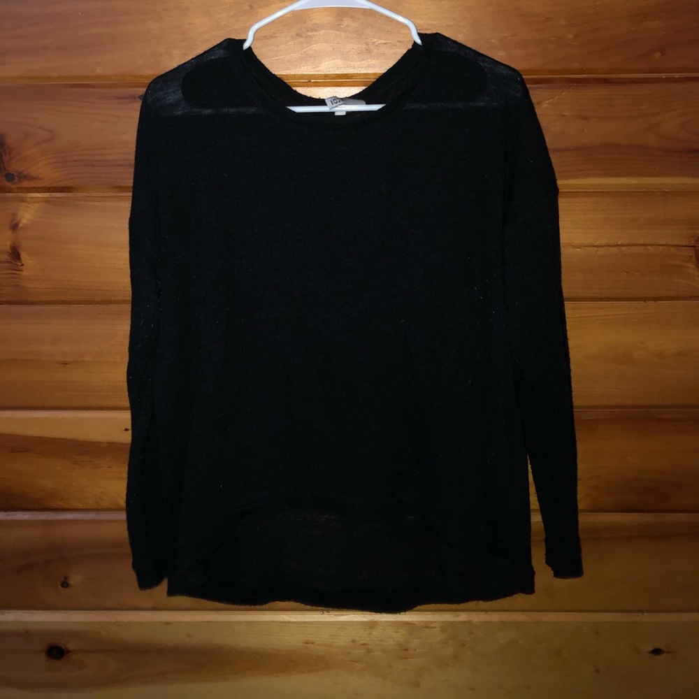 Black see-through light sweater like shirt.